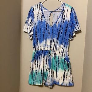 Tye Dye Romper with pockets from Closet Candy